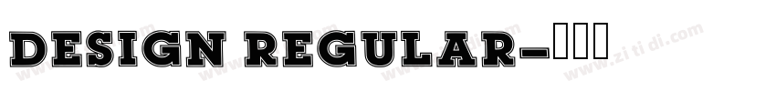 Design Regular字体转换